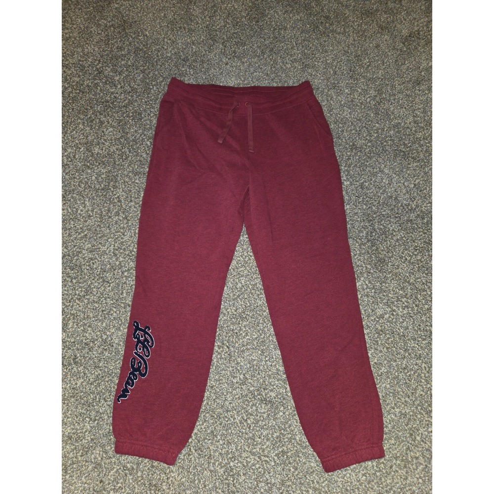 LL Bean Women's 1912 Sweatpants/joggers With Drawstring~Red